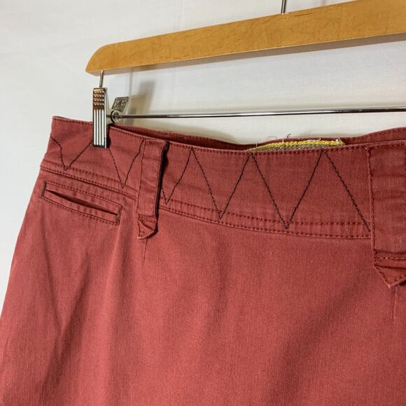 Aventura Russet Red Organic Cotton Canvas Short Skirt Size 10 - Picture 4 of 13